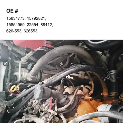 Engine lower heater hose outlet coolant recovery pipe assembly visible in engine bay
