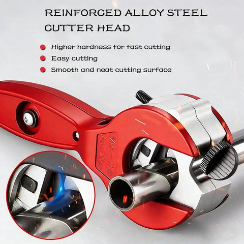 Ratcheting Tubing Cutter For Copper And Metal Pipes 5/16 To 1 1/8 Inch 2 In 1 360 Degree Close Quarters Tubing Cutter With Deburring Tool