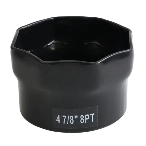 4-7/8 Inch 8-Point Truck Axle Wheel Bearing Socket, high strength tensile steel, black powder-coated finish