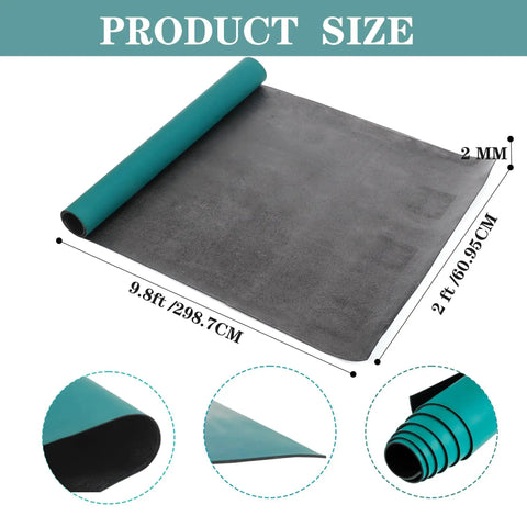 Large 23.6 Inch By 118 Inch ESD Soldering Mat Roll For Desk And Workbench Anti Static Grounding Pad Displaying Size And Thickness