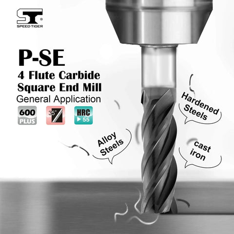 Micrograin Carbide Square End Mill 4 Flute 10mm 75L For Milling Alloy Steels Hardened Steel And Metal With AlTiBN Coating Pro Grade Tool