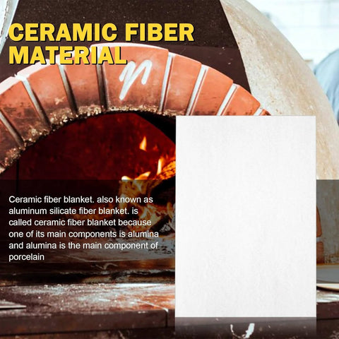 Ceramic fiber insulation sheet, 7x10 in, 1/8 in thick, 8-pack, high-temperature gasket material for stoves and furnaces