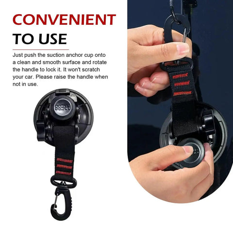 Close-up of 2 Pack Heavy Duty Car Suction Cup Hooks With Strong Anchor And Hook Multifunctional Removable Mounting Accessory