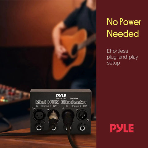 Compact Mini Hum Eliminator Box for Audio Gear, 2 Channel Passive Ground Loop Isolator with TRS and XLR input, studio use