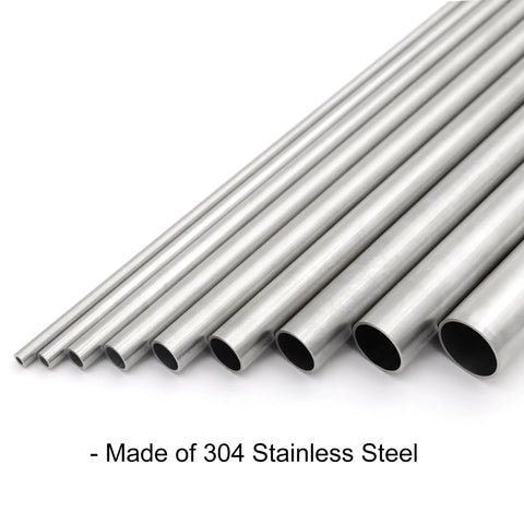 VictorsHome stainless steel round tubing bundle, 304 grade, seamless tubes for DIY crafts