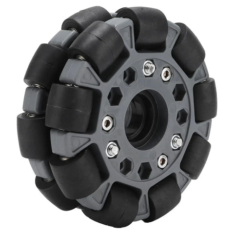 100mm Nylon Rubber Omni Wheels Built For Robot Race Vehicles With Durable Double Row Design And 360 Degree Omnidirectional Movement