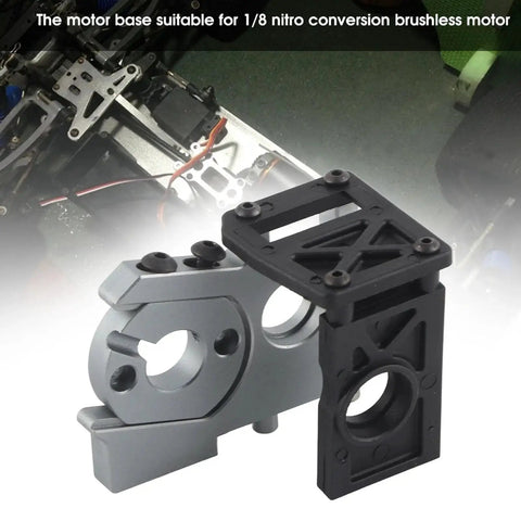 One Eighth Scale RC Brushless Motor Mounting Kit Sturdy Motor Base Mounting Holder With Fixed Mount for easy installation