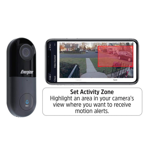 1080P Wired Video Doorbell For Real Home Security With 140 Degree Field Of View shown with smartphone app interface