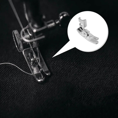 FIKLOTA 10mm low-shank straight-stitch presser foot, metal, for Singer/Brother/Janome etc.