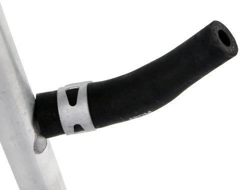 Close-up of Direct Replacement HVAC Heater Hose Assembly for Ford Models with durable construction, showing connection detail.