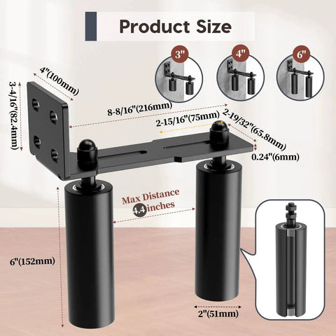 Heavy Duty Slide Gate Roller Guide With L Rear Post Steel Bracket And Sliding Gate Hardware Kit Support Assembly