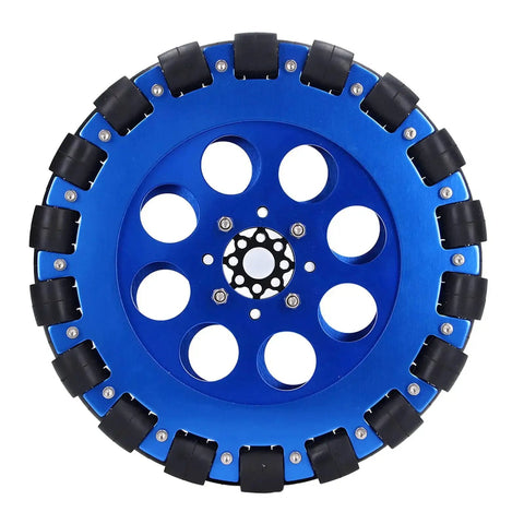 Omnidirectional Wheel Set for DIY Robots and Custom Rigs, 8 Inch Aluminum Alloy Hub Omni Wheels Deliver Stable, Low Vibration Rolling for Smooth Movement