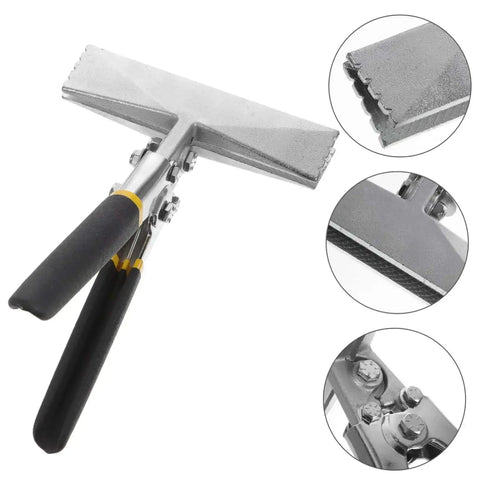 Six Inch Hand Seamer Metal Bender Tool with Straight Jaw, non-slip grip, double layer handle, for sheet metal bending and flattening.