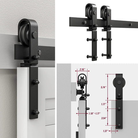Bi Folding Barn Sliding Door Roller Kit With J Shape Rollers Hardware Only Pair Of Heavy Duty Rollers And Accessories