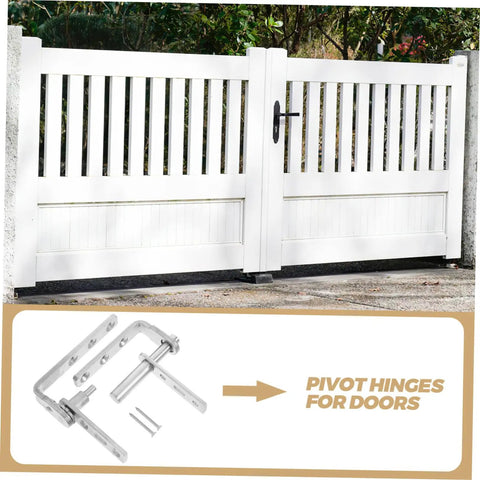 White gate with Invisible Stainless Steel Hinges for Secret Doors and Hidden Entries, Featuring a Sleek Concealed Pivot Design.