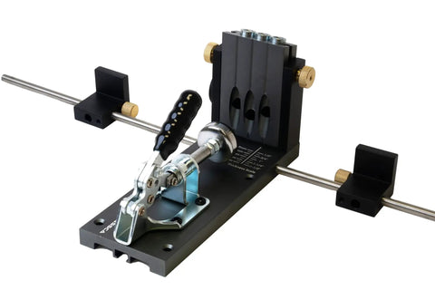 Aluminum Pocket Hole Jig System Pro M2 Adjustable And Easy To Use Joinery Woodworking Tool with dust spout and T track slot