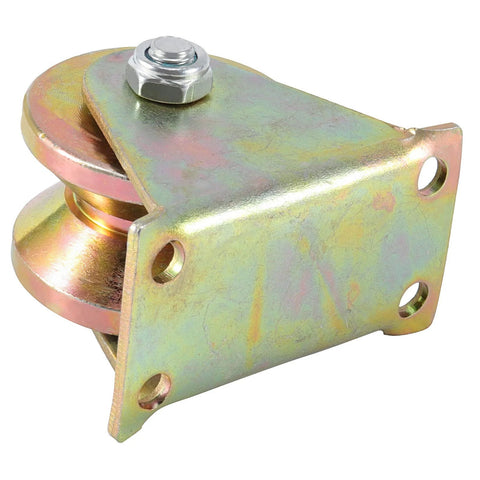 8 Pack 2 Inch V-Groove Wheel Casters Heavy-Duty 1045 Steel Electroplated Rigid Bracket Roller for Sliding Gates Barn Doors and Frames With V-Shape Bracket Pulley
