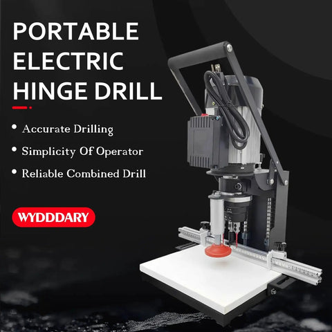 Portable electric hinge drill for cabinets by WYDDDARY with 110V 1100W motor, versatile all in one hinge drilling and boring machine.