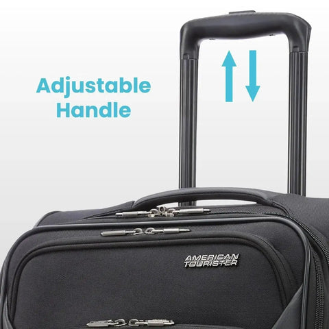 Lightweight 20 Inch Spinner Carry On Luggage For Quick Getaways with adjustable ergonomic carbon fiber texture handle