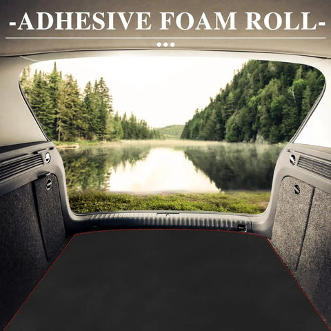Self Adhesive Closed Cell Foam Padding Roll For Anti Vibration And Anti Slip, Black Neoprene in vehicle trunk, nature view
