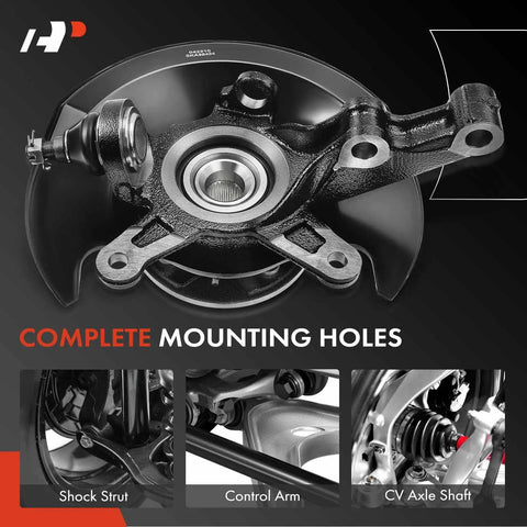 Front Right Steering Knuckle And Wheel Bearing Hub Assembly For Honda Civic 2003 To 2005 1.7L L4 Passenger Side Replacement