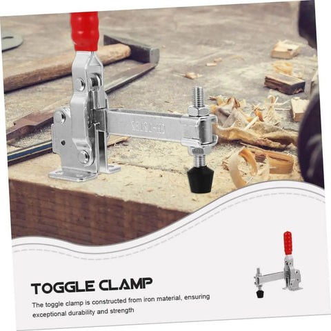 Two Pack Welding Toggle Clamps Quick Release Fixed Clamps Heavy Duty Iron Welding Tool for Woodworking Hold Down Jigs Fixtures and Workbench Supply for Diyers and Pros