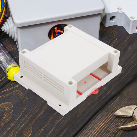 Weatherproof Outdoor Electrical Junction Box In Gray Flame Retardant ABS Plastic Industrial Enclosure For Wall Sockets And Control Panels