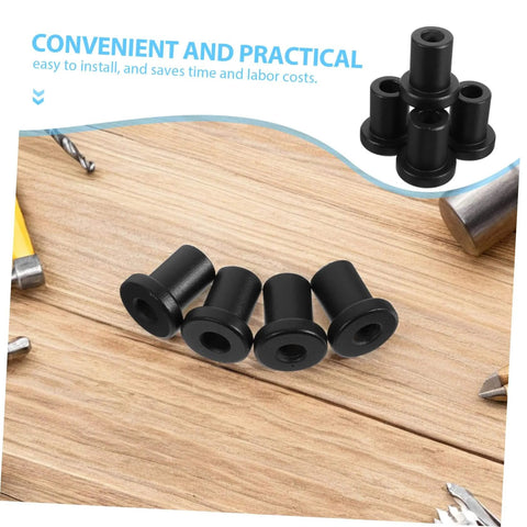4 Pack Heavy Duty Carbon Steel Sliding Track Spacers And Metal Clamps For Barn Door Mounting And Replacement displayed on a wooden surface