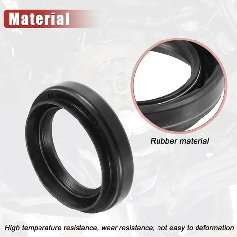 Close-up of rubber crankshaft seal from Two Pack Crankshaft Seal And Transfer Case Output Shaft Seal Replacement For Toyota 4Runner 1995 2009 Uxcell OE Number 9031141010 Premium Direct Fit High Quality Gearbox And Drivetrain Seal Kit