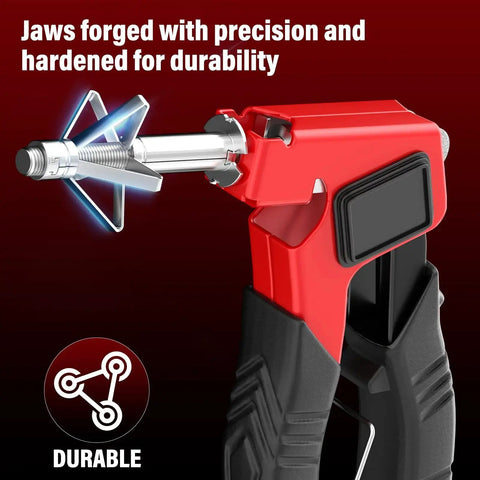 Heavy Duty Molly Bolts For Drywall Kit In Three Sizes 0.12 Inch To 1.28 Inch Metal Hollow Wall Anchors And Screws With Setting Tool 34 Pieces Suitable For Drywall Hollow Walls And Plaster Secure And Easy Installation close-up view