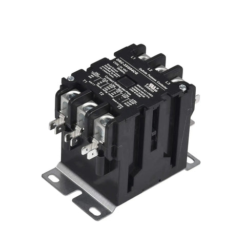 3 Pole 40 Amp 120V Contactor For HVAC Systems showing silver cadmium oxide contacts and high performance bulk molding base, UL listed