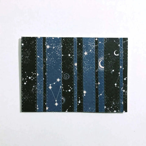 Starry night pattern background stencil for 4 Piece Rectangle Frame Die Cut Set With Dotted Stitched Borders For Scrapbooking, DIY Crafts.