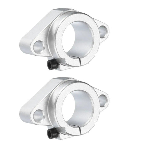 Front view of SHF30 Aluminum Linear Rod Rail Shaft Support 4 Pack With Wrench For 30mm Shaft Mounting Brackets Ideal For CNC Machines 3D Printers And Automation Equipment