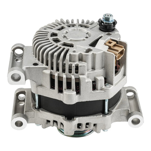 Front view of 12V 150 Amp CW Rotating Alternator For Ford Escape 2009 To 2012 Fusion 2010 To 2012 Mercury Mariner Tribute Milan 2010 To 2011 Plug N Play Six Groove Pulley 11411N OE Standard New