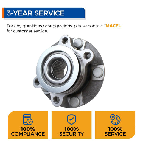 Front Wheel Bearing And Hub Assembly For Nissan Rogue 2008 2013 And Rogue Select 2014 2015 Plus 2008 2012 Sentra 2.5L 4 Cylinder