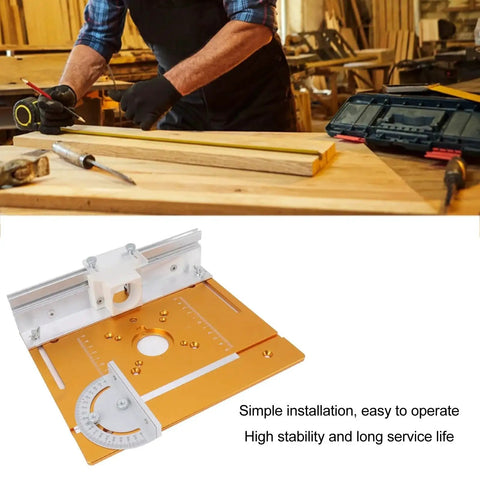 Aluminum Router Table Insert Plate With Flip Plate For Woodworking Benches High Precision Machining And Multiple Cutting Functions Includes Screws Easy Swapping