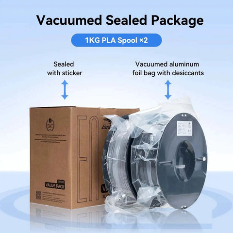 PLA 3D Printer Filament 1.75mm 4kg Bulk Pack Includes Four 1kg Spools Black Low Warp Easy Print Glossy Finish Dimensional Accuracy Fits Most FDM Printers with vacuum-sealed packaging.