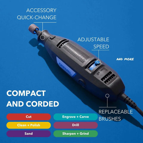 Dope Variable Speed Rotary Tool Kit For DIY With 15 Accessories And 1 Attachment For Cutting, Sanding, Grinding, Polishing