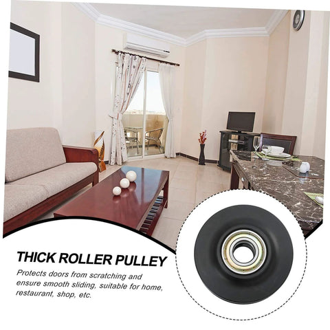 Premium Barn Door Hanging Pulley Wheel Kit With Bearing For Smooth Sliding Doors Low Noise Operation Thick Durable Wheel