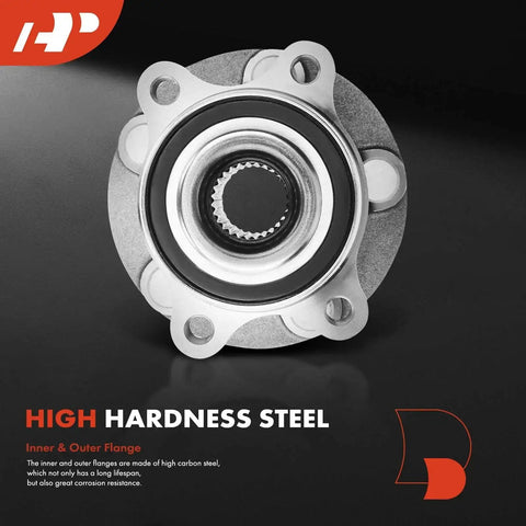 High hardness steel Two Wheel Bearing And Hub Assembly 5 Lug Replacement For Ford Edge 2015 To 2020 Lincoln MKX inner flange view
