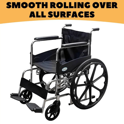 4 Pcs Replacement Wheelchair Wheels 8 Inch Universal Anti Slip Casters For Wheelchairs Walkers Rollators Black installed