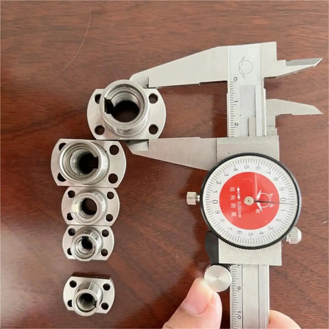 Caliper measuring ball nuts for Miniature Ball Screw Kit For 3D Printers And CNC Machines, Precision Linear Motion With Low Friction