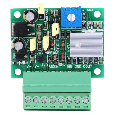 Top view of PWM Voltage To Current Converter Module with analog input 0-3.3V 0-5V 0-10V to 0-20mA output for automation.