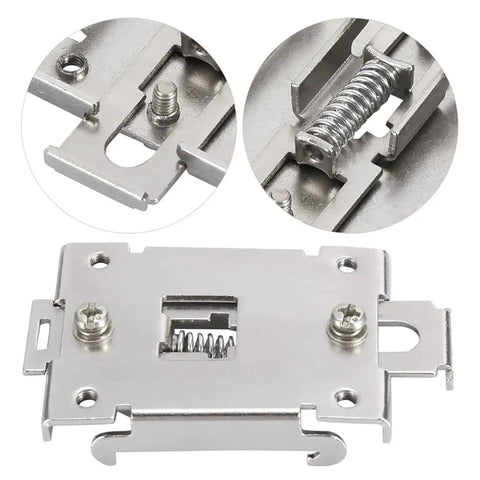 Four Pack 35MM DIN Rail Mounting Clip For Solid State Relay Mounting Rack In Stainless Steel With Screws Chinese Standard Easy Install Ideal SSR Mounting Kit For Single Phase Projects And Industrial Panels