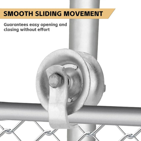 5 Inch Sliding Gate Rollers Heavy Duty Galvanized Steel Track Roller For 1 5 8 Inch Pipe Track Easy Install Pack Of 1 Rust Resistant Durable Weatherproof Gate Hardware Designed For Smooth Operation In Harsh Conditions