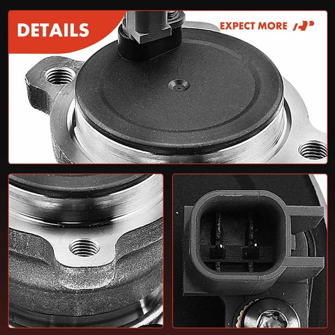 Two Pack Rear Wheel Bearing And Hub Assembly With ABS And 5-Lug For Ford Escape 2013 2019 details close-up