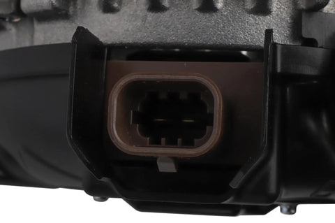 Close-up of the plug connection for Beefed Up Plug In Ready Alternator Replacement For GM Vehicles 100 Percent New And Exact OEM Style