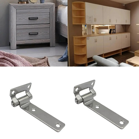 2 Pack Heavy Duty Erosion Resistant Steel Hinges Ultra High Load Capacity For Furniture Shipping Containers Industrial Doors And Harsh Outdoor Use Made From Premium 304 Stainless Steel For Marine Environments Freight Trucks And Outdoor Applications, shown in close-up view with wood furniture background.
