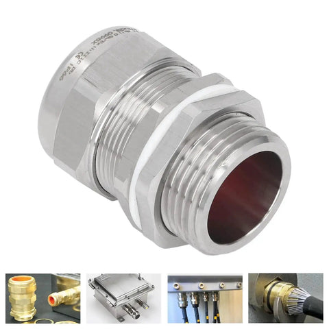 Industrial Grade Explosion Proof Cable Gland Connector 304 Stainless Steel IP66 Double Sealed for outdoor electrical use