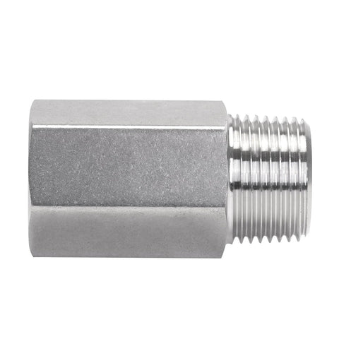 DERPIPE air check valve, 1/2 in NPT female to male, stainless steel hex body.